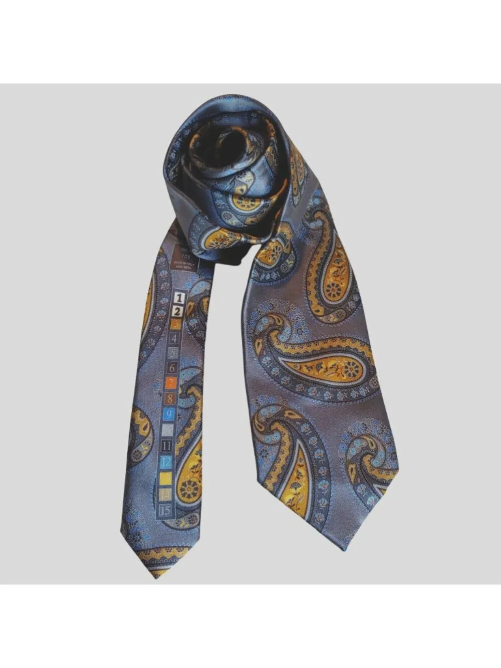Ermenegildo Zegna Quindici #101 Silk Paisley Tie Made Italy Luxury
